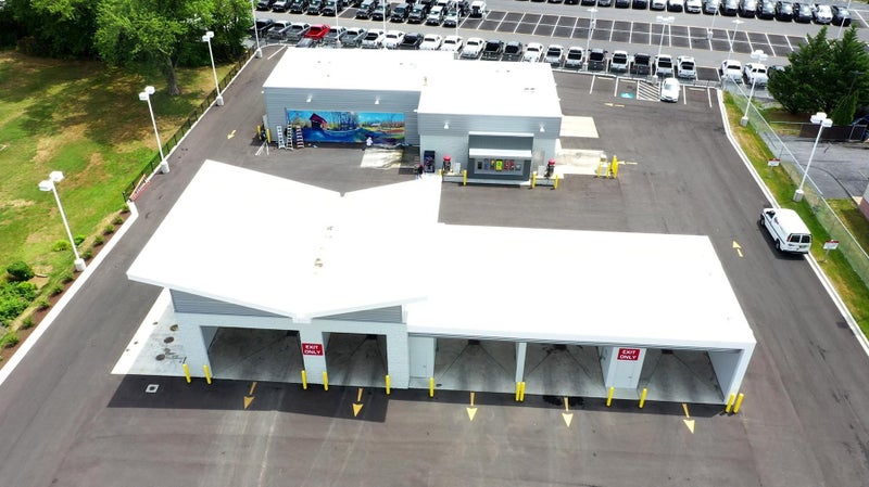 eagle view of entire carwash at criswell carwash