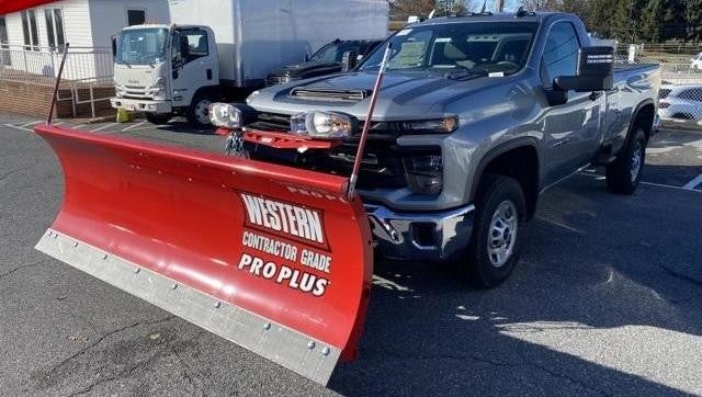 Criswell Chevrolet of Gaithersburg Plow Truck parked in the lot on a bright and sunny day
